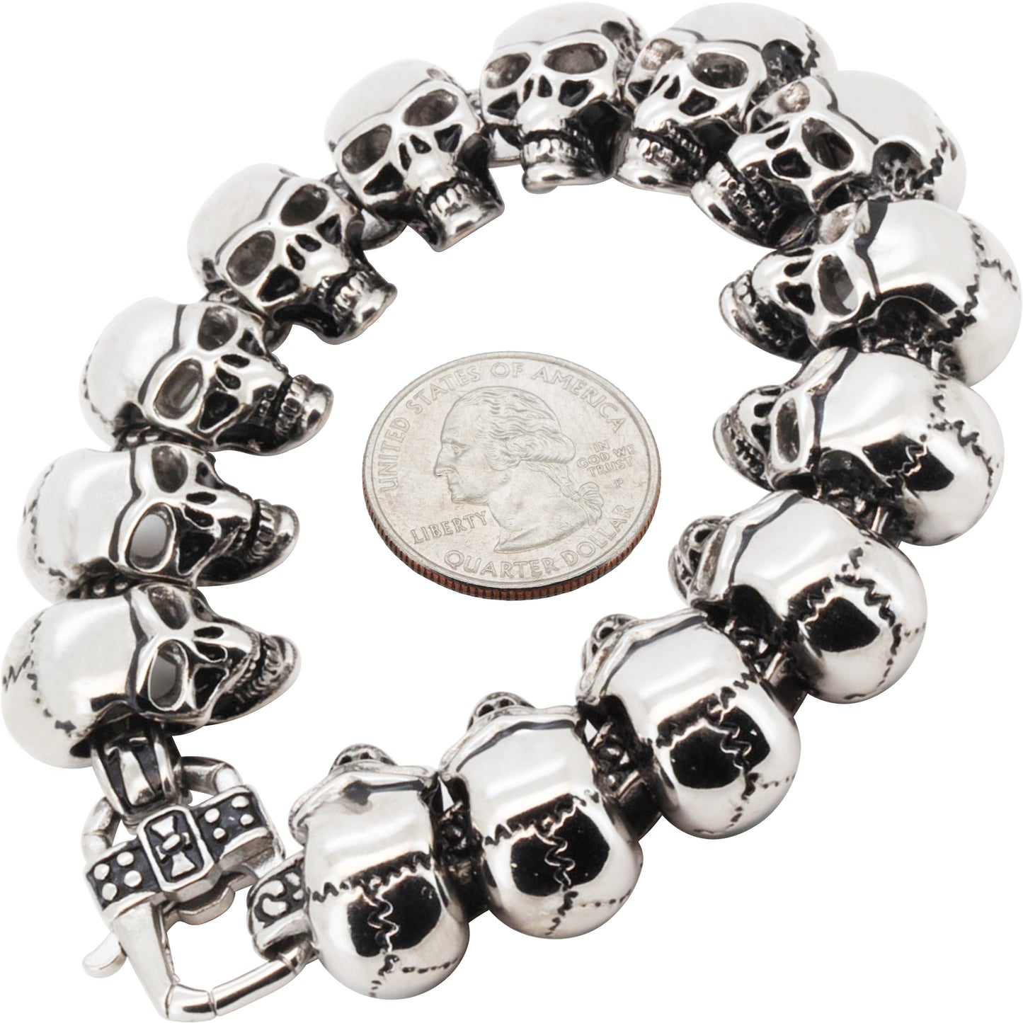 23mm Skull Head Bracelet 8.5"