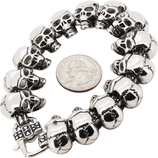 23mm Skull Head Bracelet 8.5"