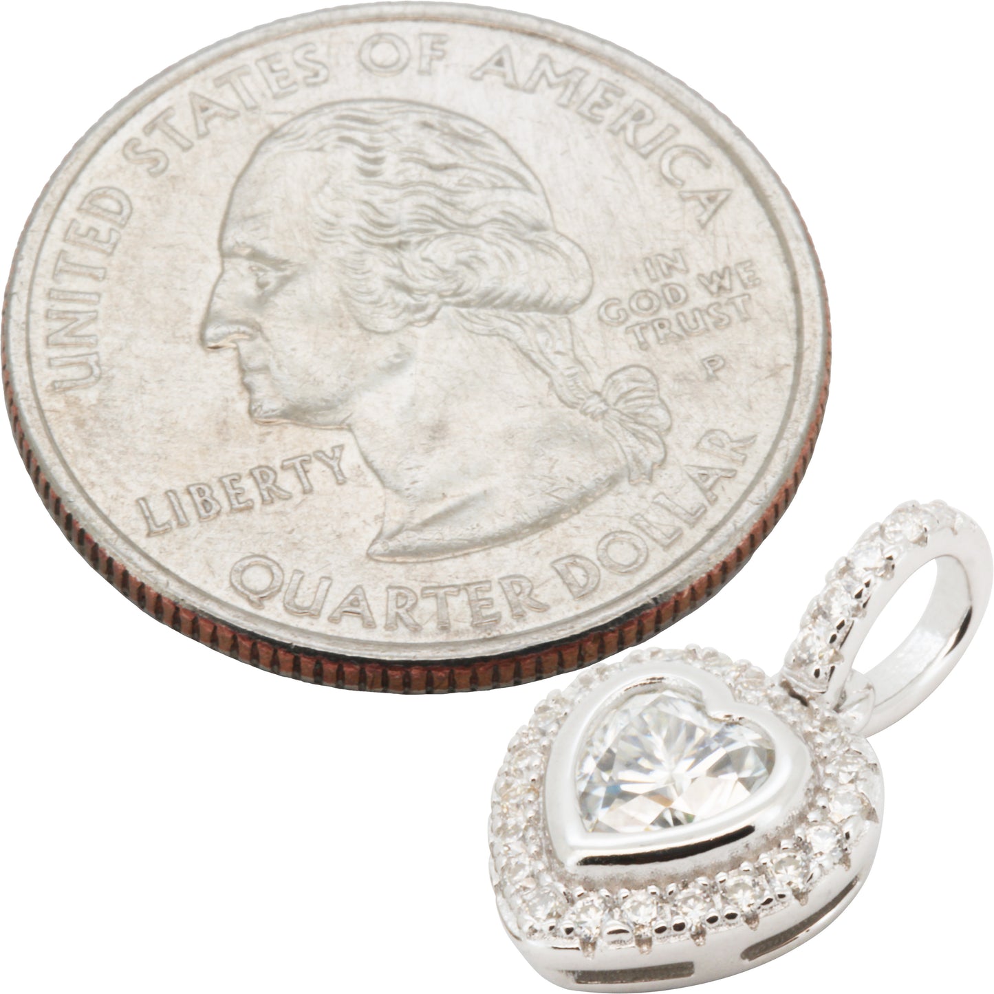 Moissanite Heart Pendant