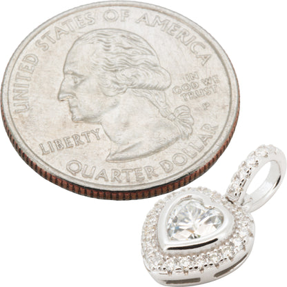Moissanite Heart Pendant