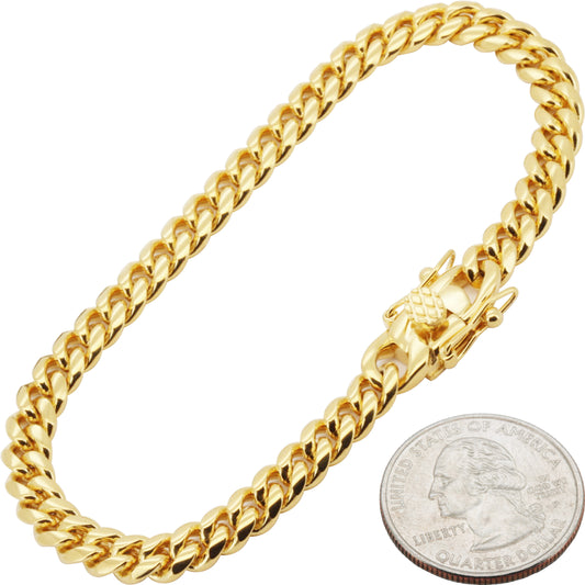 6mm Miami Cuban Link Bracelet 6"