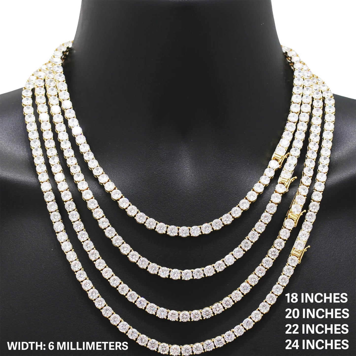 6mm Tennis Chain 22"