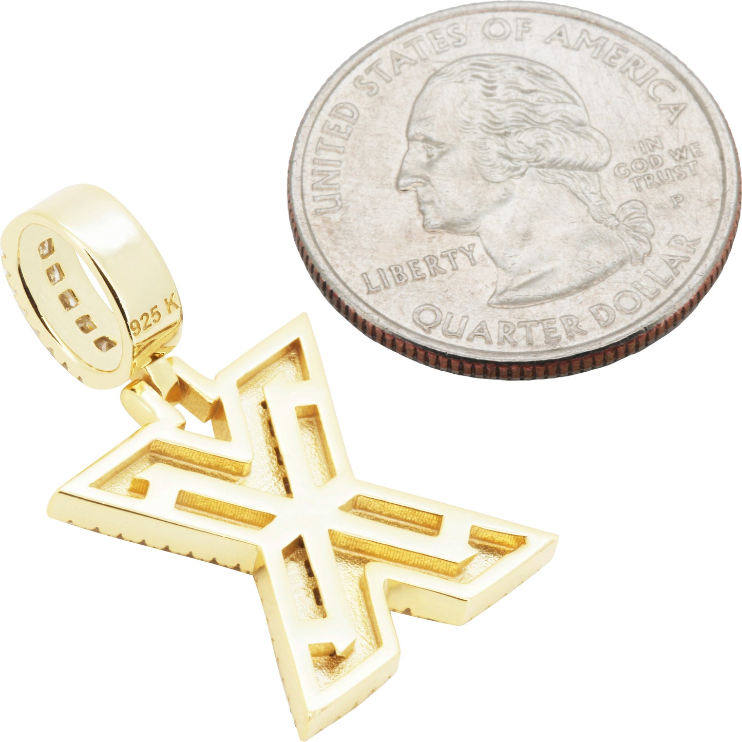 Block Letter X Pendant