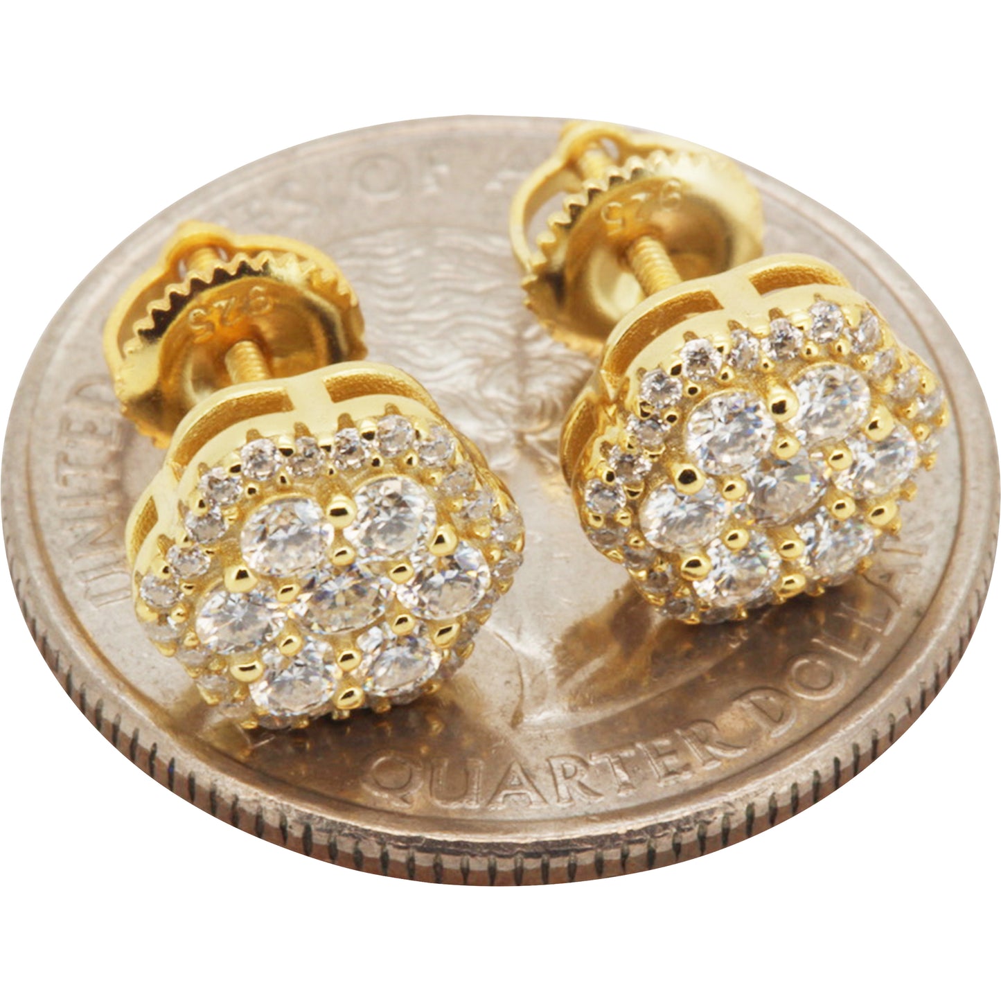 8.5mm Moissanite Cluster Studs