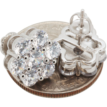 14mm Moissanite Cluster Studs