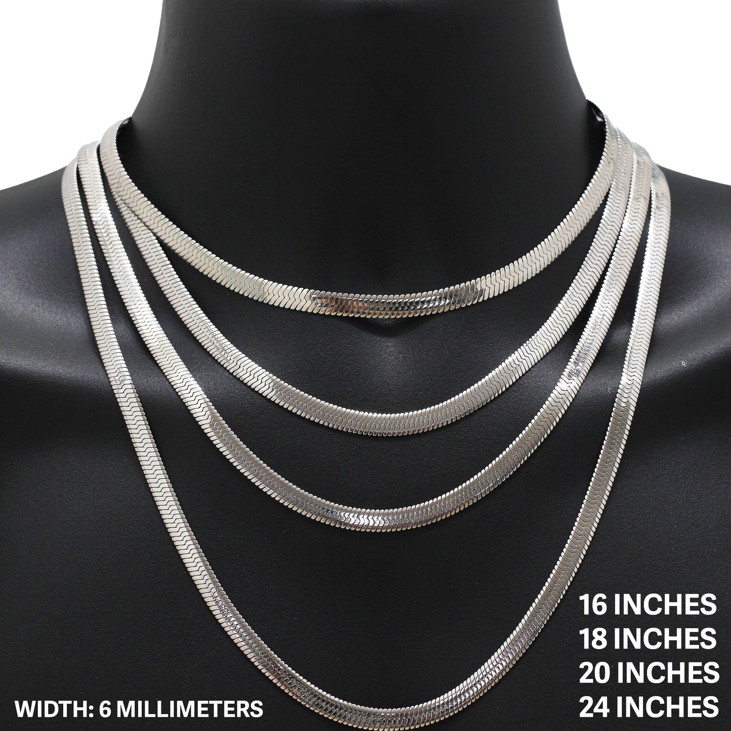 Herringbone Chain (316L Stainless Steel)