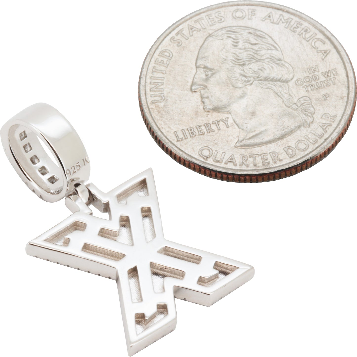Block Letter X Pendant