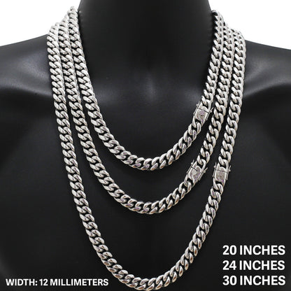 12mm Miami Cuban Link Chain 28"