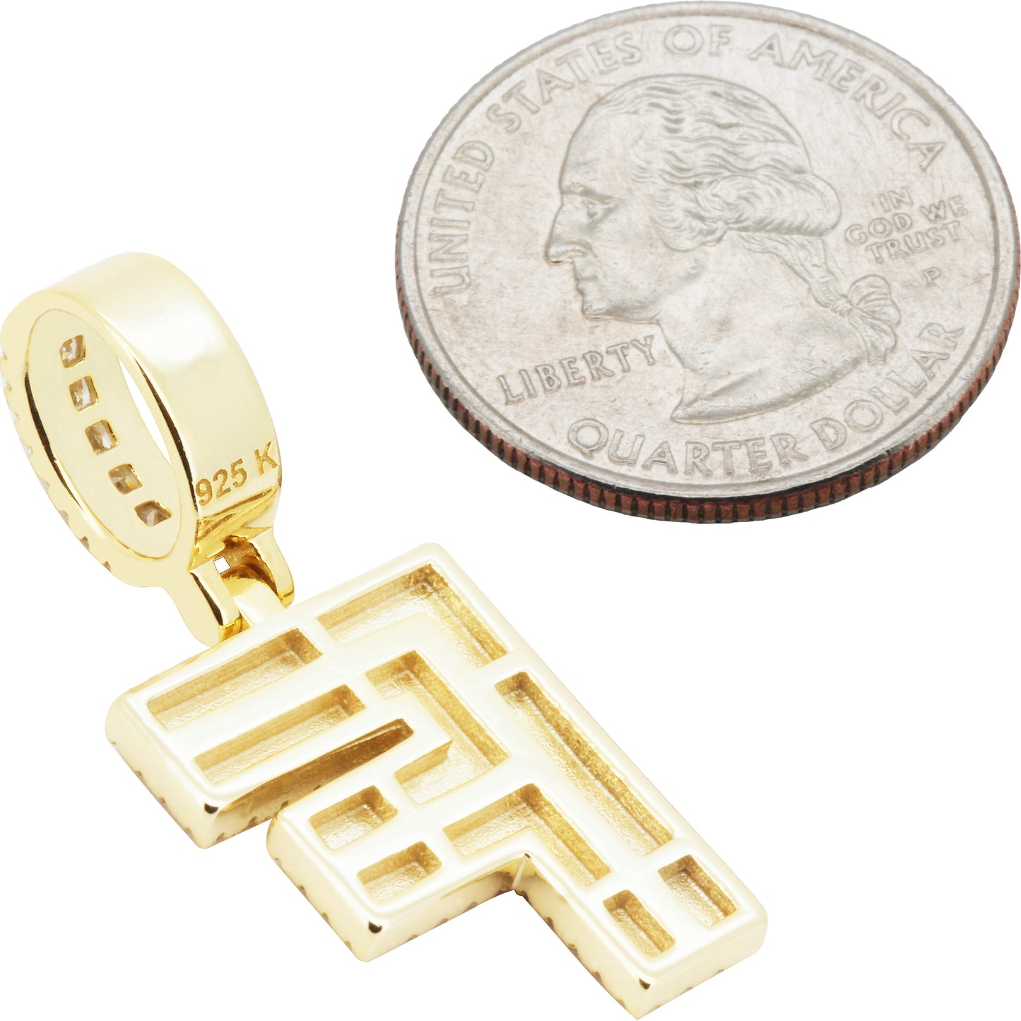 Block Letter F Pendant