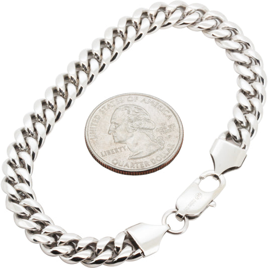 8mm Miami Cuban Link Bracelet 8"
