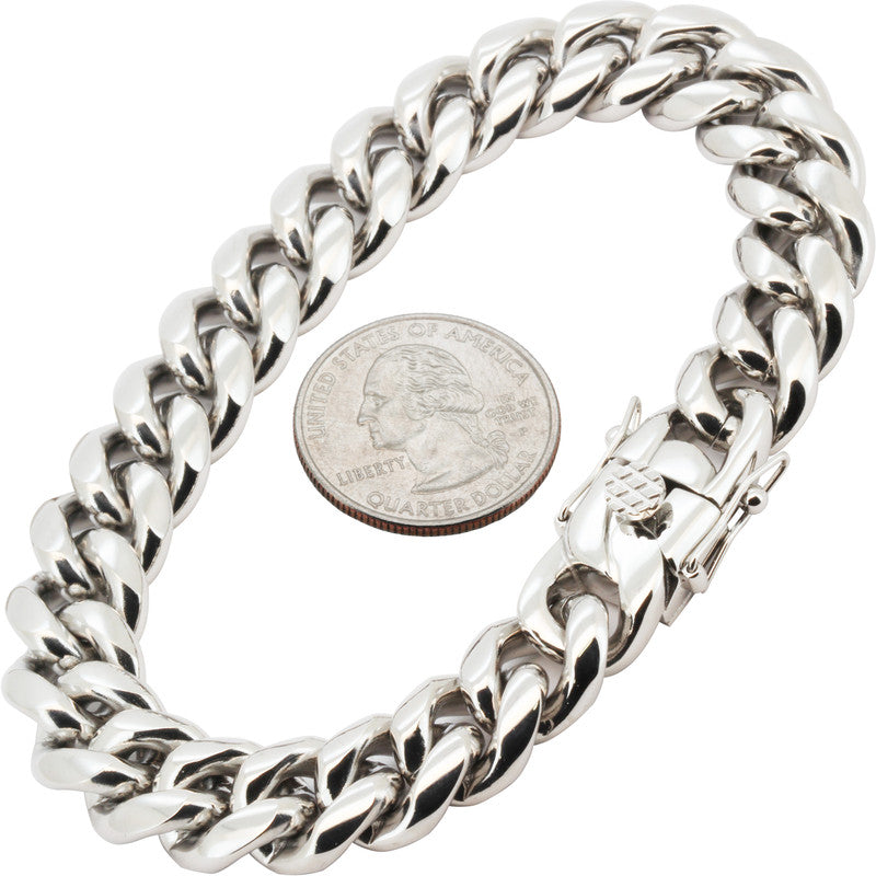12mm Miami Cuban Link Bracelet 11"