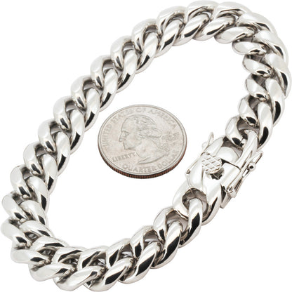 12mm Miami Cuban Link Bracelet 11.5"