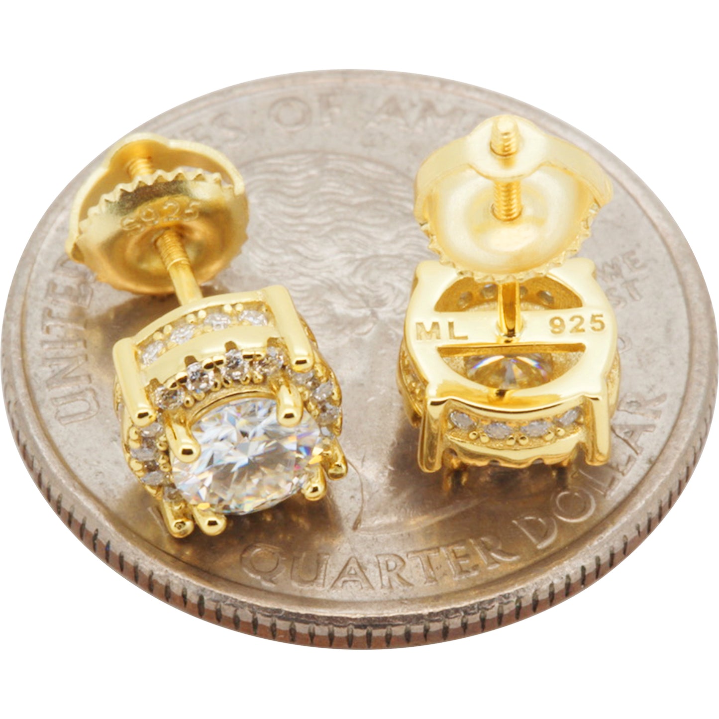 7.5mm Moissanite Circle Studs