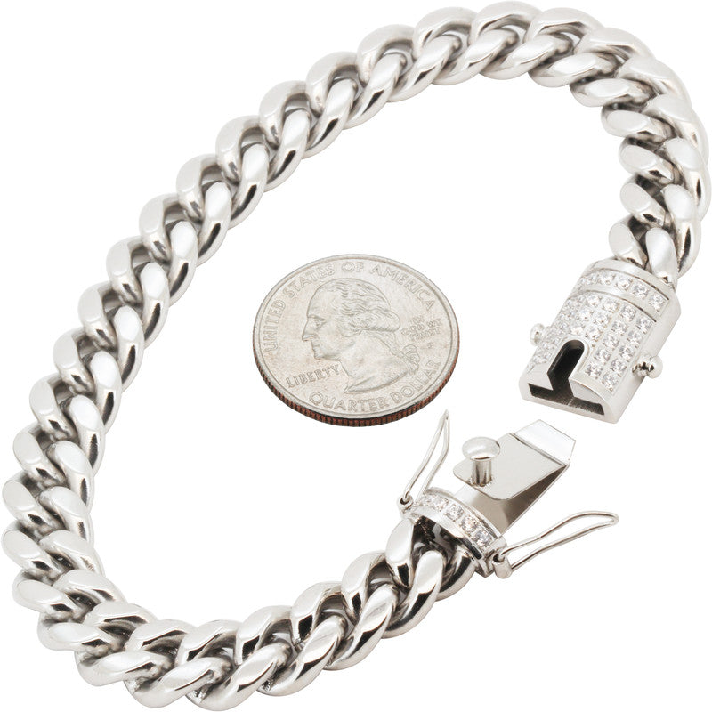 10mm Miami Cuban Link Bracelet 6.5"