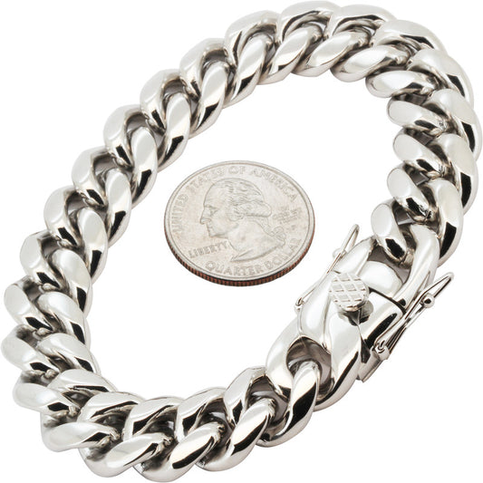 14mm Miami Cuban Link Bracelet 7.5"