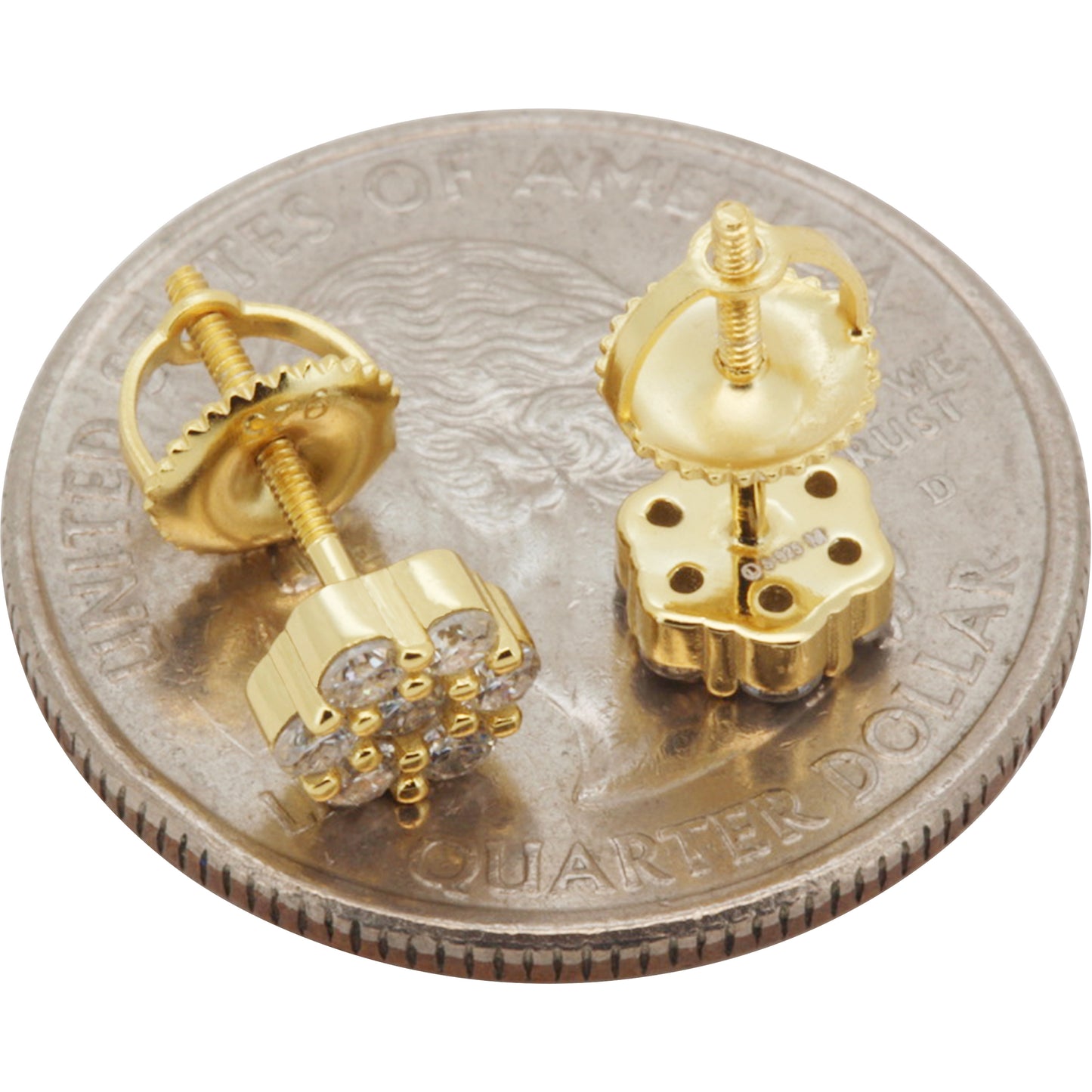 6mm Moissanite Cluster Studs