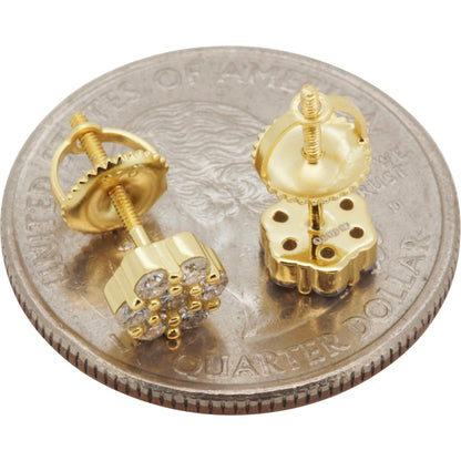 6mm Moissanite Cluster Studs