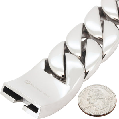 30mm Cuban Link Bracelet 9"