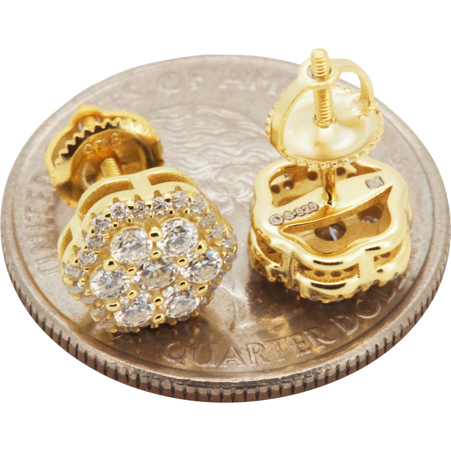 8.5mm Moissanite Cluster Studs