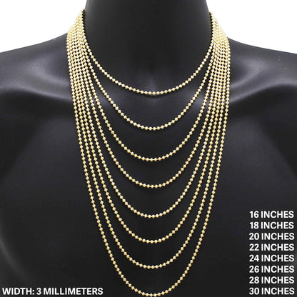 3mm Mooncut Chain 28"