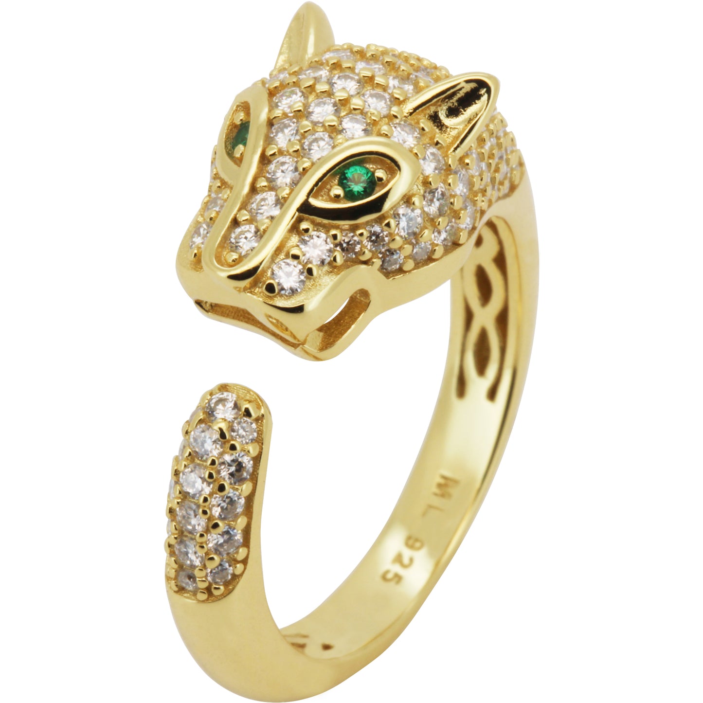 Moissanite Panther Ring Size 8