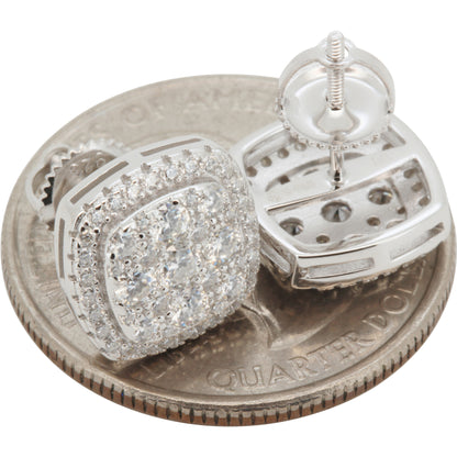 Moissanite 11mm Square Studs