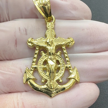 Anchor Crucifix Cross Pendant