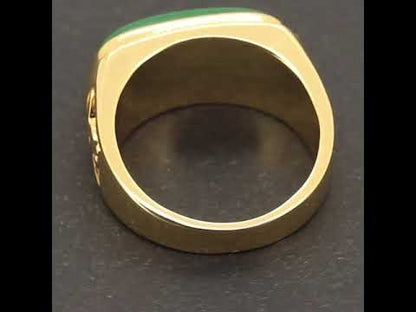 Jade Signet Ring Size 11