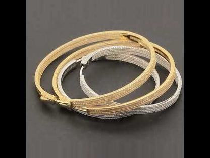 4x30mm Pavé Baguette Hoops