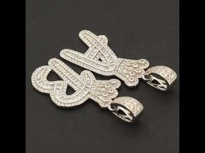 Crown Initial U Pendant