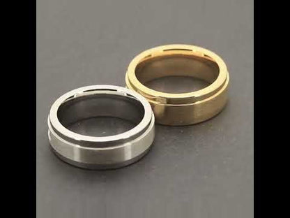 8mm Channel Set Half Eternity Band Ring Size 9