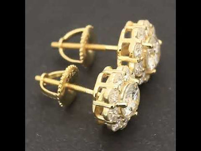 9mm Moissanite Circle Cluster Studs