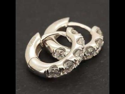 Moissanite 3mm x 13mm Hoops