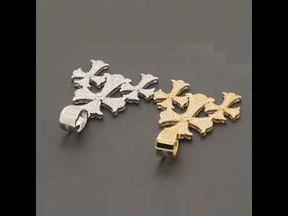 Flared Triple Cross Pendant