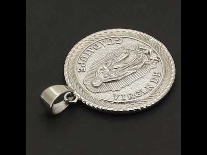 Virgin De Guadalupe Circle Medallion Pendant