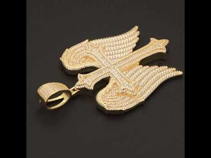 Cross Angel Wing Pendant