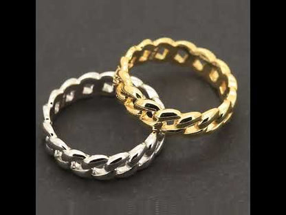 5.5mm Cuban Link Band Ring Size 6
