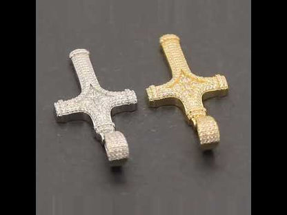Baguette Cluster Cross Pendant