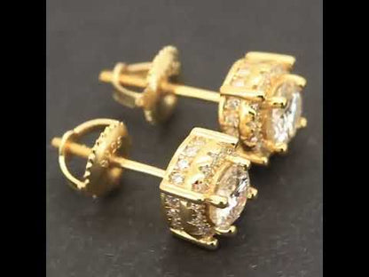 7.5mm Moissanite Circle Studs