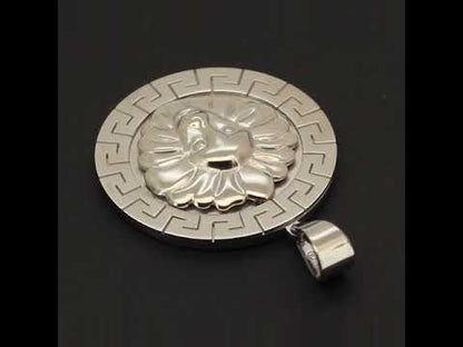 Lion Head Medallion Pendant