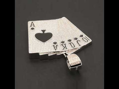 Royal Flush Poker Cards Pendant