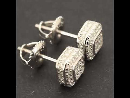 7mm Moissanite Square Studs