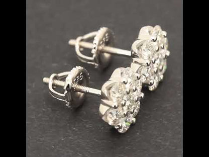 8.5mm Moissanite Cluster Studs