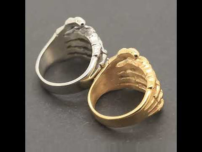 Gothic Skeleton Hand Bone Ring Size 9