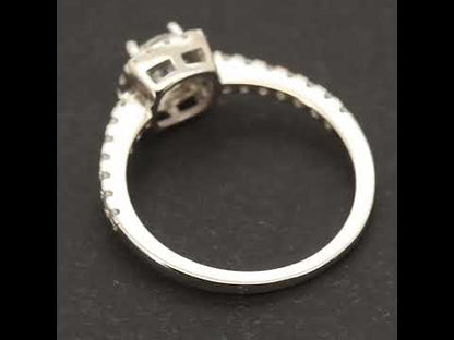 Cushion Halo Engagement Ring Size 9
