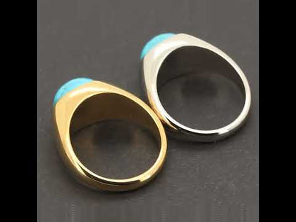 Turquoise Signet Ring Size 9