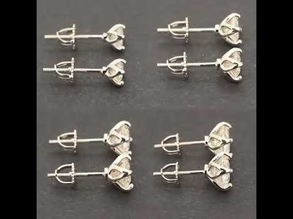4mm 0.6ctw Moissanite Solitaire Studs