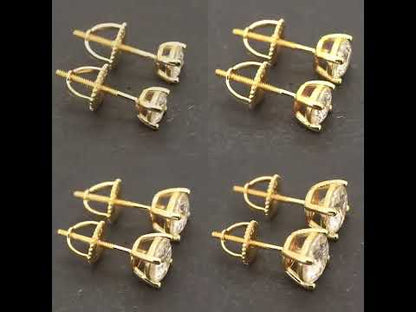 4mm 0.6ctw Moissanite Solitaire Studs