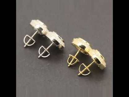 Moissanite 12mm Reverse Set Circle Studs