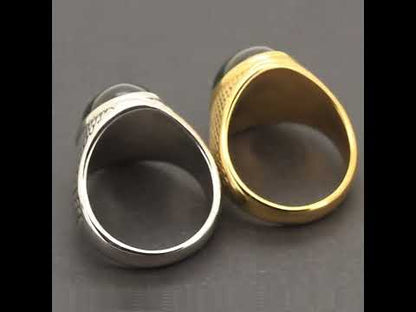 Jade Signet Ring Size 8
